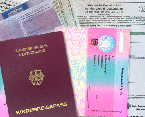 Verschieden Dokumente und Ausweispapiere